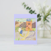 Damsel in nood briefkaart (Staand voorkant)