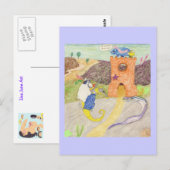 Damsel in nood briefkaart (Voorkant / Achterkant)