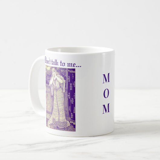  Damsel in nood Funny Praat niet tegen me Koffiemok (Voorkant links)