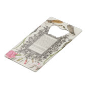 Damselflies, Caterpilaren, anjers en dichter Creditkaart Flessenopener (Voorkant Gekanteld)