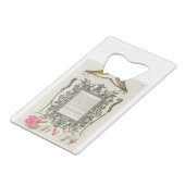 Damselflies, Caterpilaren, anjers en dichter Creditkaart Flessenopener (Achterkant Gekanteld)