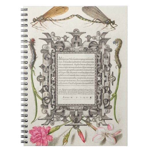 Damselflies, Caterpilaren, anjers en dichter Notitieboek (Voorkant)