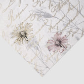 Damselfly Dancers French Script Meadow Decoupage Tissuepapier (Detail)