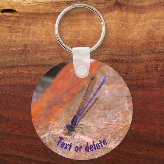 Damselfly Dragonfly Natuur - Gepersonaliseerd Sleutelhanger (Voorkant)