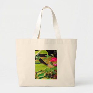 Damselfly en Roos Grote Tote Bag
