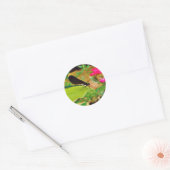 Damselfly en Roos Ronde Sticker (Envelop)