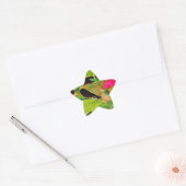 Damselfly en Roos Ster Sticker (Envelop)