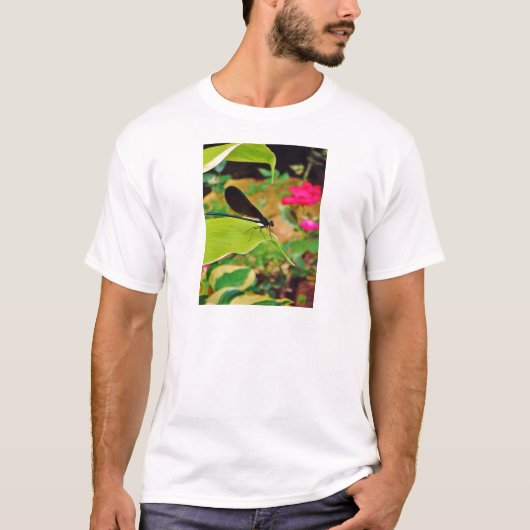 Damselfly en Roos T-shirt (Voorkant)
