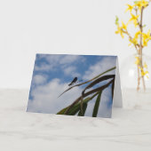 Damselfly in Blue Sky Kaart (Gele Bloem)