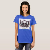 Damsels van het noodweer - Roze en zwart T-shirt (Voorkant volledig)