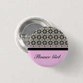 damtbruiloft ronde button 3,2 cm (Voorkant /achterkant)