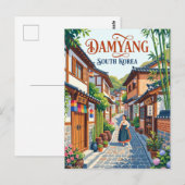 Damyang Bamboebos Steeg Zuid-Korea Briefkaart (Voorkant / Achterkant)