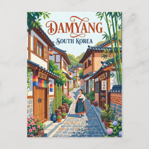 Damyang Bamboebos Steeg Zuid-Korea Briefkaart