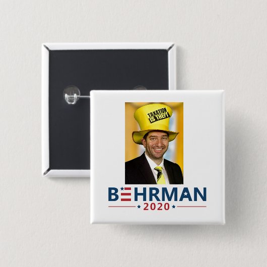 Dan Behrman voor President 2020 Vierkante Button 5,1 Cm (Voorkant /achterkant)
