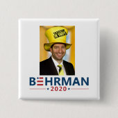 Dan Behrman voor President 2020 Vierkante Button 5,1 Cm (Voorkant)