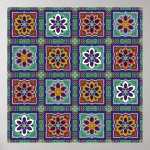 Dan-cheong. Traditionele Koreaanse tempelkunst.dan Poster