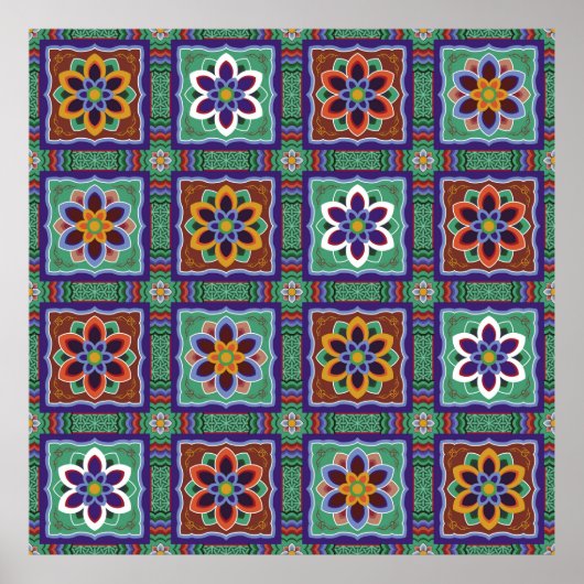 Dan-cheong. Traditionele Koreaanse tempelkunst.dan Poster (Voorkant)