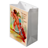 Dan Cupid brengt het spel thuis Medium Cadeauzakje (Achterkant Gekanteld)