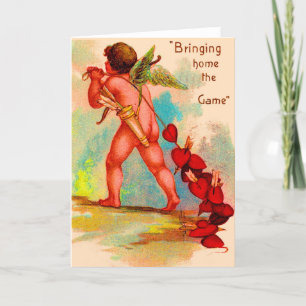 Dan Cupid brengt thuis de game Valentijn Feestdagen Kaart