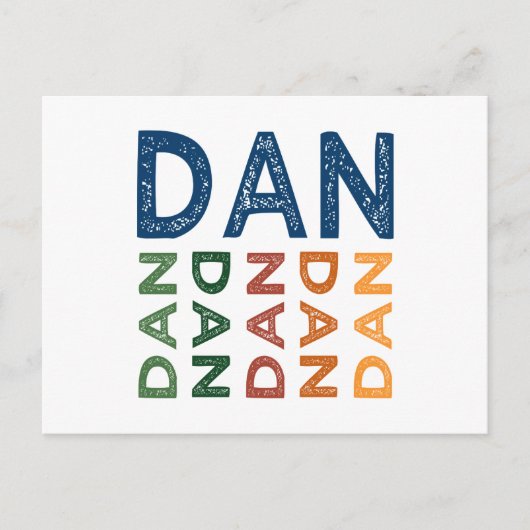 Dan Cute Colorful Briefkaart (Voorkant)