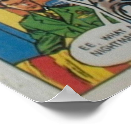 Dan Dare retro striptekenkunst Poster (Hoek)