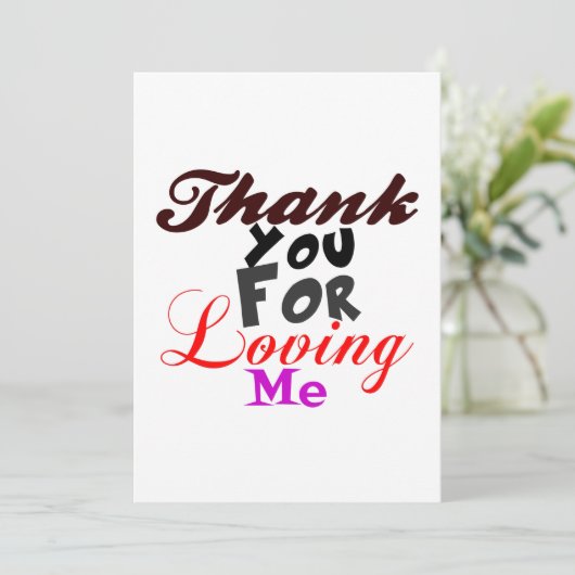dan dat je van me houdt bedankkaart (Staand voorkant)