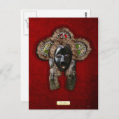 Dan Dean-Gle Mask op rood fluweel Briefkaart (Voorkant / Achterkant)