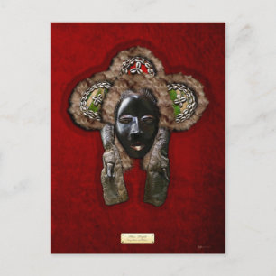 Dan Dean-Gle Mask op rood fluweel Briefkaart