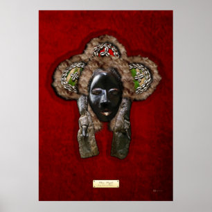 Dan Dean-Gle Mask op rood fluweel Poster