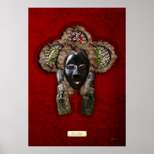 Dan Dean-Gle Mask op rood fluweel Poster (Voorkant)