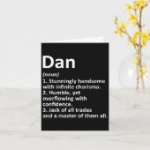 Dan Definition Persoonlijke naam Funny Birthday Gi Kaart (Gele Bloem)