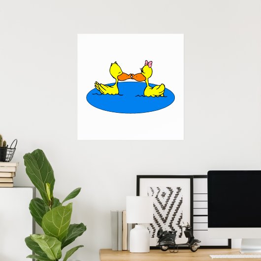 Dan & Din Duck Poster (Thuiskantoor)