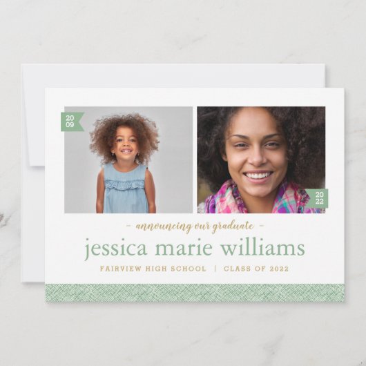 Dan en nu 2 Aankondiging van het Foto Afstuderen (Voorkant)