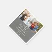 Dan en Nu 2 Foto 25e trouwdag Servet (Hoek)