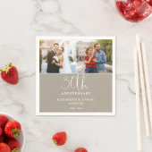 Dan en Nu 2 Foto 30ste Huwelijksverjaardag Servet (Insitu)