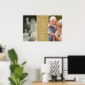 Dan en nu 2 Foto 50th Jubileum Welkomstteken Poster (Thuiskantoor)