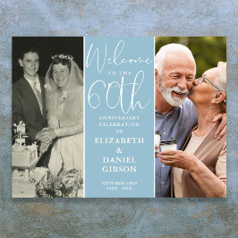 Dan en Nu 2 Foto 60ste Verjaardag Welkomstbord Poster