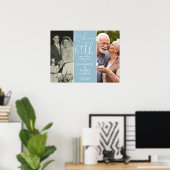 Dan en Nu 2 Foto 60ste Verjaardag Welkomstbord Poster (Thuiskantoor)