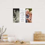 Dan en Nu 2 Foto 70e Verjaardag Welkomstbord Poster (Keuken)