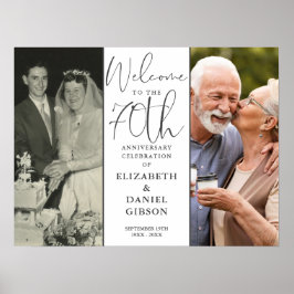 Dan en Nu 2 Foto 70e Verjaardag Welkomstbord Poster