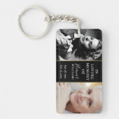 Dan en nu 2 foto-Memorial in het liefhebben van ge Sleutelhanger (Voorkant)