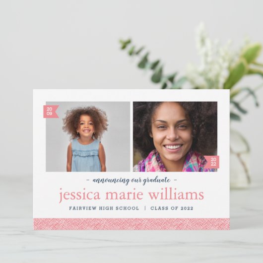 Dan en nu 2 Uitnodiging van de Partij van de Fotog (Staand voorkant)