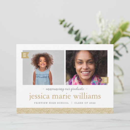 Dan en nu 2 Uitnodiging van de Partij van de Fotog (Staand voorkant)