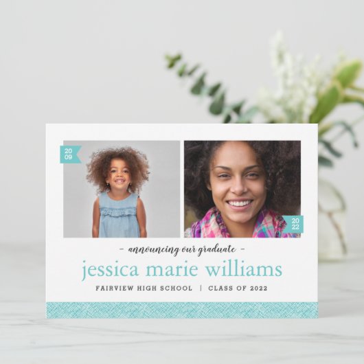 Dan en nu 2 Uitnodiging van de Partij van de Fotog (Staand voorkant)