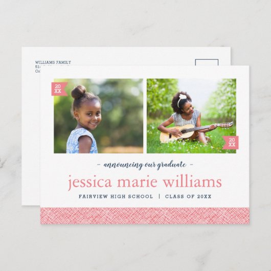 Dan en nu 2 Uitnodiging van de Partij van de Fotog (Voorkant / Achterkant)