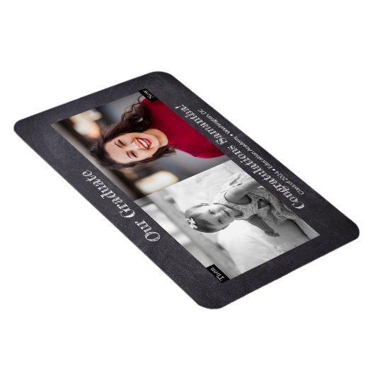 Dan en nu Afstuderen het Afstuderen van de Foto Magneet (Rechterzijde)