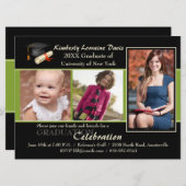 Dan en nu de Groene Uitnodiging van het Afstuderen (Voorkant / Achterkant)