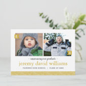 Dan en nu de Uitnodiging van het Afstuderen van de (Staand voorkant)