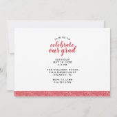 Dan en nu de Uitnodiging van het Afstuderen van de (Achterkant)