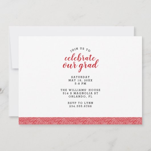 Dan en nu de Uitnodiging van het Afstuderen van de (Achterkant)